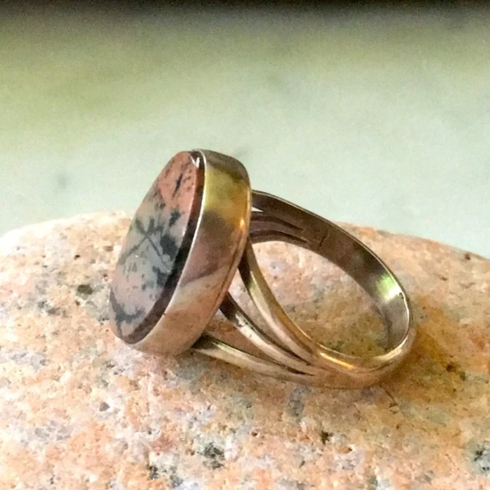 Native American Jasper Ring Vintage Size 6 1/4